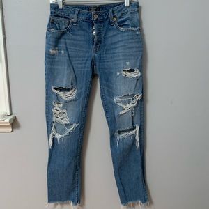 distressed jeans